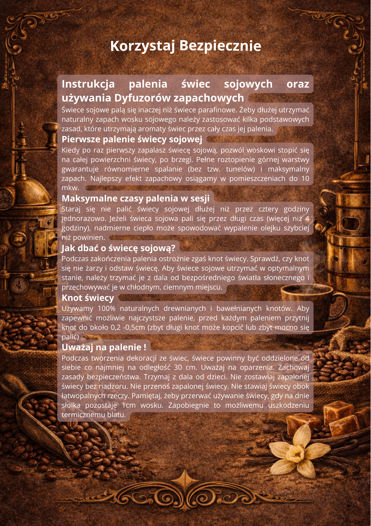 Świeca sojowa coffee beans 180ml Świeca sojowa coffee beans 180ml