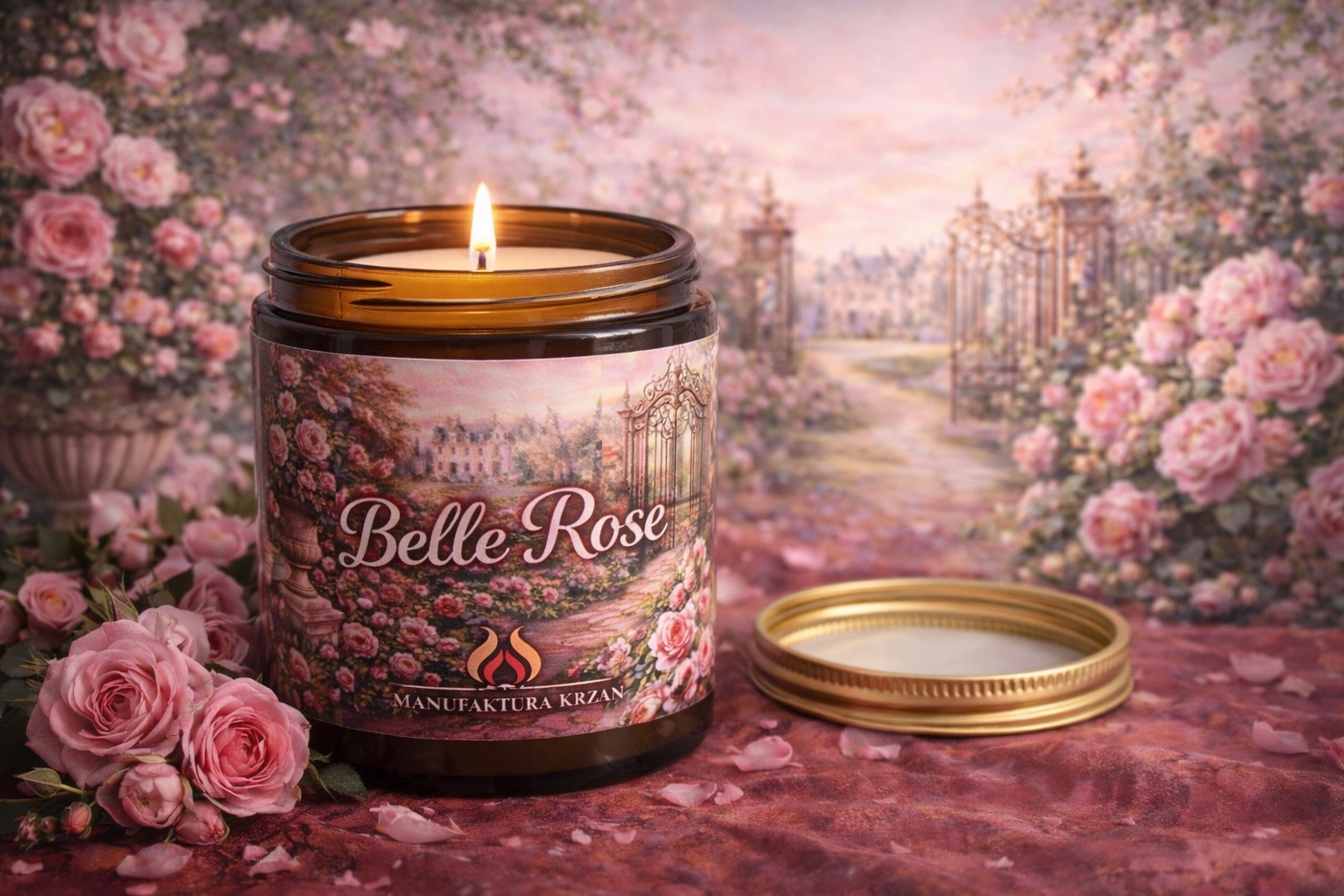 Świeca sojowa belle rose 180ml Świeca sojowa belle rose 180ml