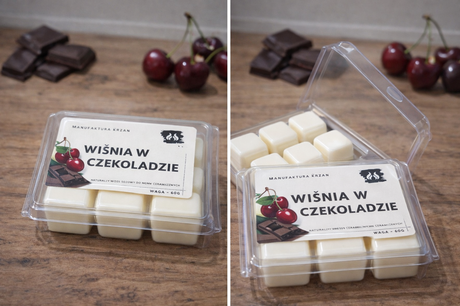 wosk sojowy zapachowy wiśnia w czekoladzie wosk sojowy zapachowy wiśnia w czekoladzie